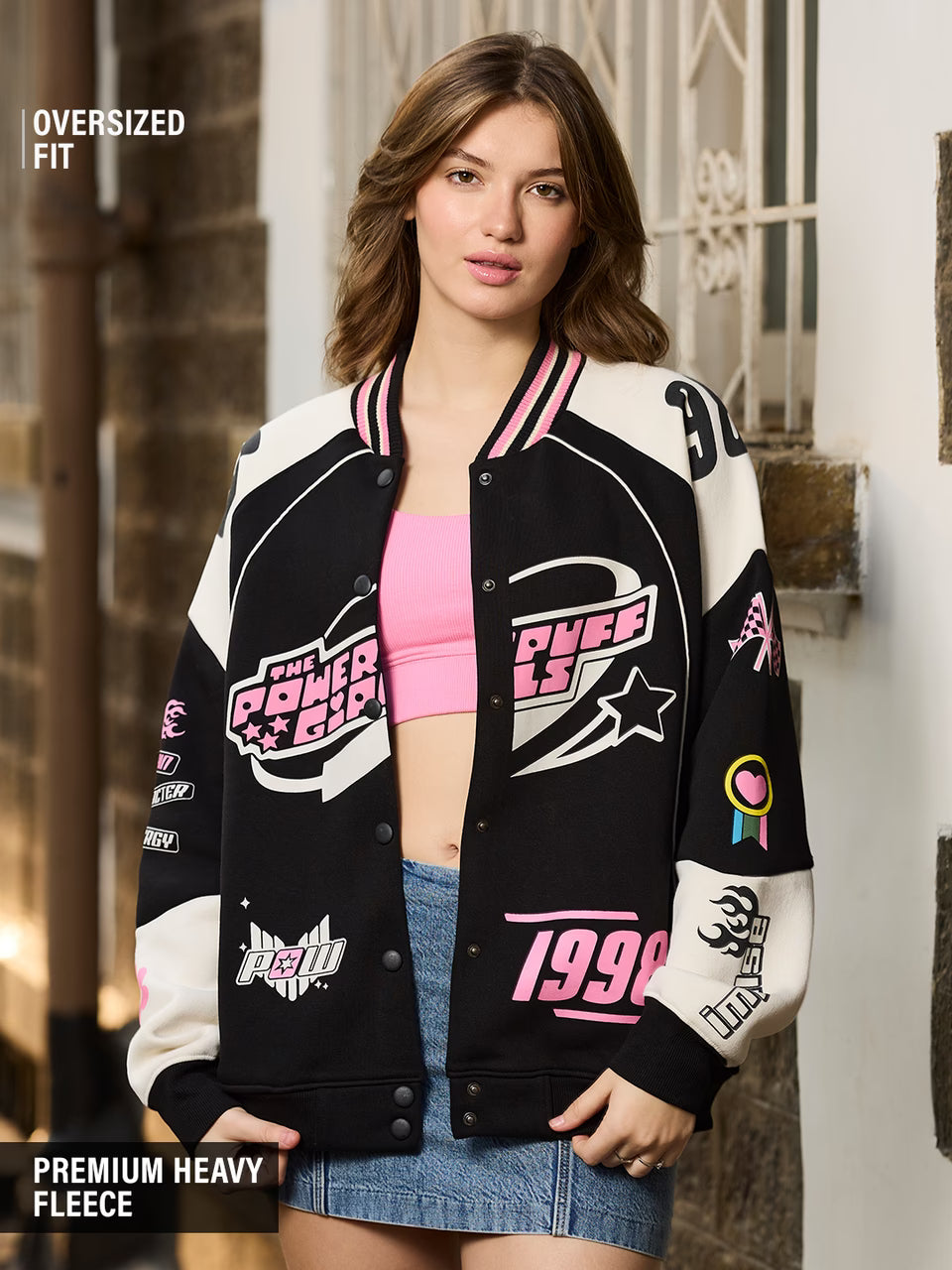 Women Oversized Varsity Jackets