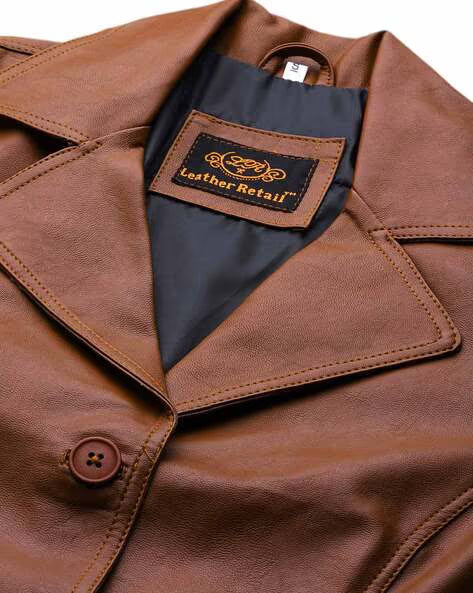 Biker Jacket with Notched Lapel