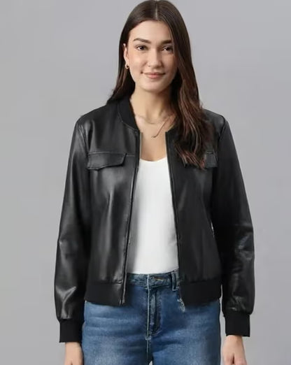 Women Zip Front Jacket